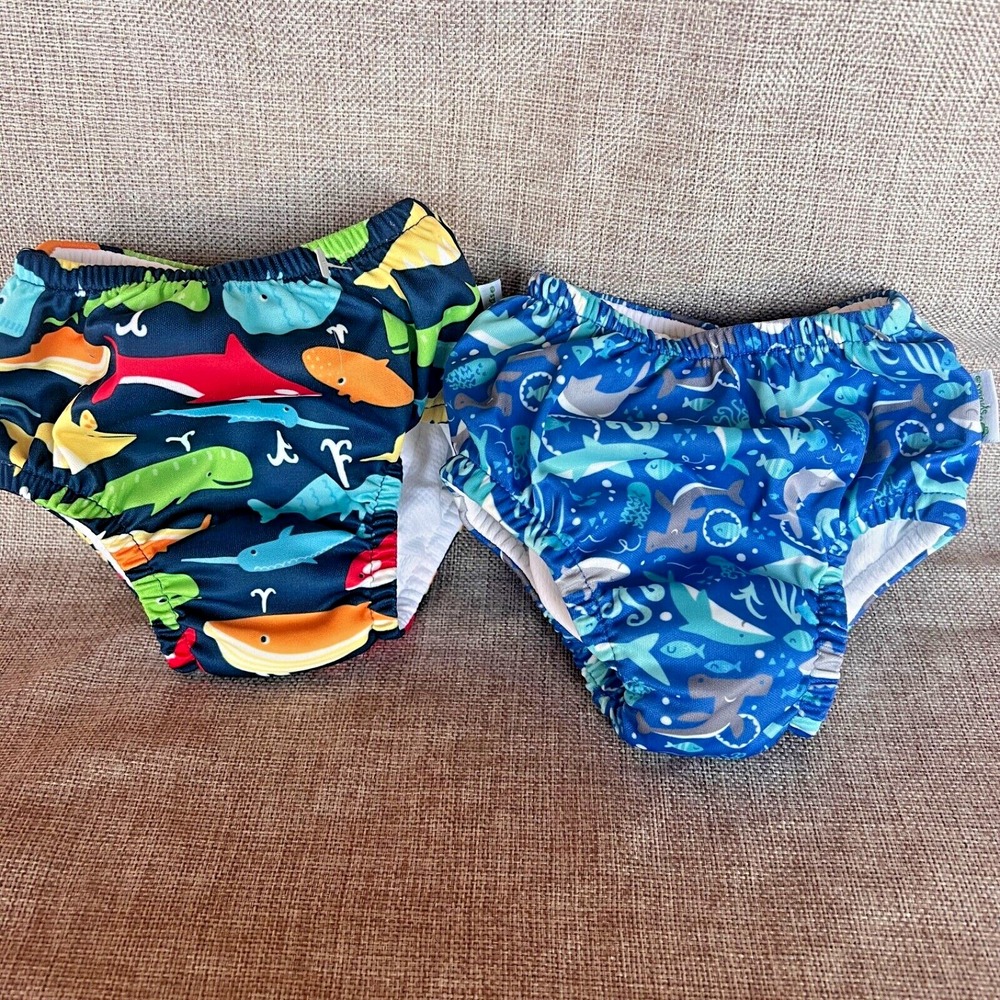 Green Sprouts‎ Baby Reuseable Swim Diapers New Size 6 mo 10-18lbs